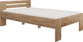 Ágy, 120x200, artisan tölgy, BASIS