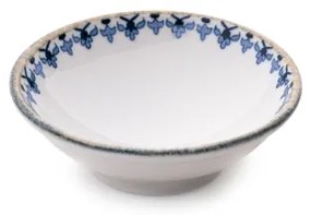 18 részes étkészlet fehér/kék/porcelán