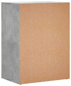 2 db betonszürke szerelt fa tálalószekrény 60 x 39 x 80 cm