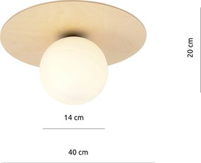 Emibig modern skandináv mennyezeti lámpa kenzo fehér barna emi1142/1b