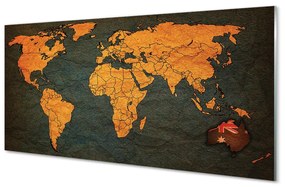 Akrilkép arany térkép 120x60 cm