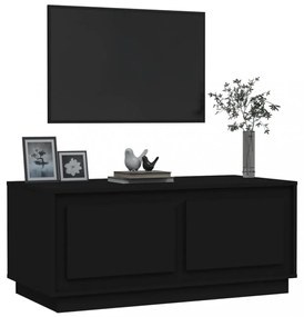 fekete szerelt fa dohányzóasztal 102x50x44 cm