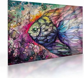 Kép - színes hal (üvegen) (70x50 cm)