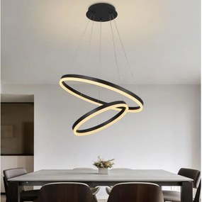 Brilagi - LED Dimmelhető csillár zsinóron CIRCLE LED/70W/230V 3000-6500K fekete  + távirányító