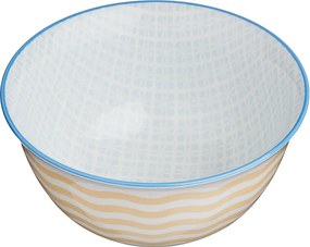 ORNAMENTS tálka 520ml, világoskék-sárga