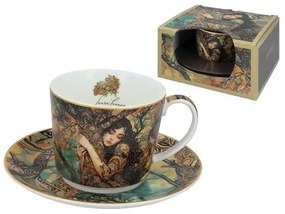 Laura Lozano porcelán csésze aljjal - 230 ml - díszdobozban