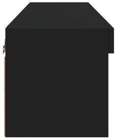 fekete TV-szekrény LED-világítással 80 x 30 x 30 cm