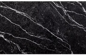 Étkező szett 1 + 4, fekete RAMOD asztal 100x60 cm + kék LAVA szék fekete lábakkal