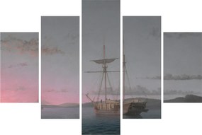 Kép - Fitz Henry Lane, Lumber Schooners at Evening on Penobscot Bay, reprodukciók (150x105 cm)
