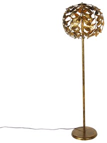 Vintage állólámpa antik arany 45 cm 4-lámpás - Hársfa