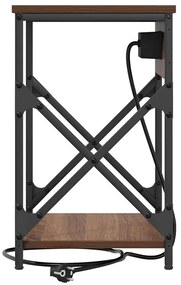 Éjjeliszekrény 2 pcs barna tölgy 41 x 31 x 51 cm Faanyag