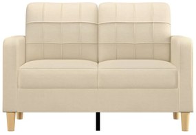 kétszemélyes krémszínű szövetkanapé 120 cm