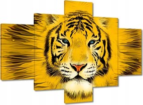 Vászonkép 100x70 Sárga tigrisfej