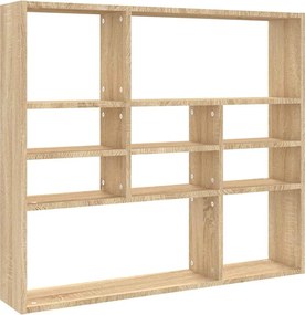 vidaXL sonoma tölgy szerelt fa fali polc 90 x 16 x 78 cm