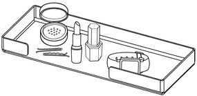 Deante Mokko kiegészítők, fürdőszobai tálca, fekete matt, ADM_N512