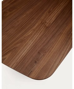 Barna étkezőasztal diófa dekorral 100x200 cm Litto – Kave Home