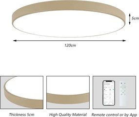 Brilagi-LED Dimmelhető lámpatest POOL SMART LED/180W/230V 120 cm bézs Wi-Fi Tuya + távirányító