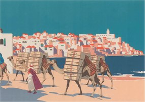 Fotótapéta Flizelin tapéta a szobába Teve karaván 208x146 Ragasztó