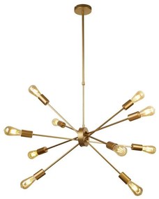 Searchlight 29010-10GO - Csillár rúdon ALPHA 10xE27/60W/230v arany