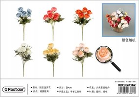 Mű bazsarózsa virágcsokor dekoráció 30 cm