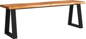 vidaXL tömör akácfa pad természetes éllel 140 cm