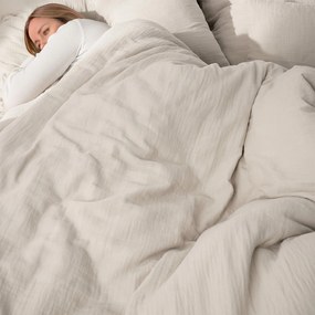 Goldea muszlin ágyneműhuzat – természetes 140 x 200 és 70 x 90 cm