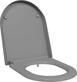 vidaXL WC ülőke Szürke 49 x 36 x 4 cm Duroplast