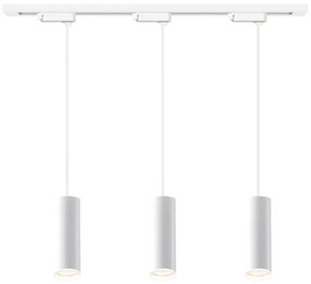 Elegáns kábeles függeszték a PIPE sínrendszerhez 3xGU10/10W/230V fehér