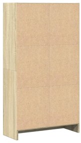 sonoma tölgy színű szerelt fa könyvespolc 60 x 24 x 109 cm