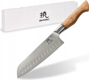 Shiori Shibuki Santoku séf kés Sandvik rozsdamentes acél 17,8 cm