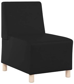 fekete műbőr kanapéfotel 55 cm