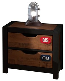 Alex barna borovi fenyő éjjeliszekrény - Vipack