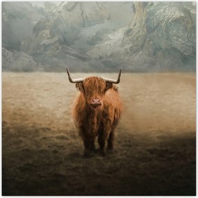 Fotótapéta flizelina 208x208 Skót tehén szarvasmarha