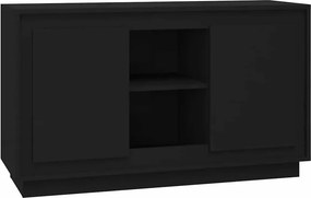 vidaXL fekete szerelt fa tálalószekrény 102x35x60 cm