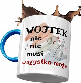 Kék bögre Wojciech Wojtka Kollégáknak Ajándék Nyomtatott Fotóval
