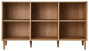 Natúr színű könyvespolc tölgyfa dekorral 133x75 cm Mistral – Hammel Furniture