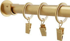 Fém Üreges Függönykarnis 19 mm arany Sárgaréz Matt 160 cm-es kerekekkel
