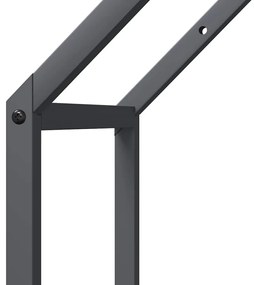 antracitszürke hidegen hengerelt acél tűzifatároló 40x25x90 cm