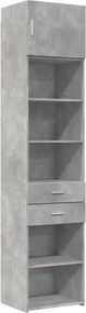 vidaXL betonszürke szerelt fa vékony tárolószekrény 50 x 42,5 x 225 cm