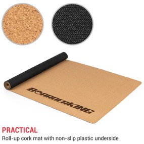 Indoorboard Wave, egyensúlyozó deszka, alátét, henger, fa / parafa
