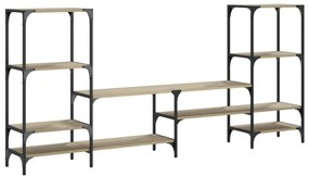 sonoma tölgyszínű szerelt fa TV-szekrény 206,5x28,5x95 cm