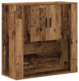 Fali Szekrény Régi Fa 80x33x80 cm Műszakilag Kidolgozott Fa