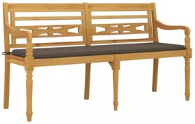 tömör tíkfa Batavia pad tópszínű párnával 150 cm