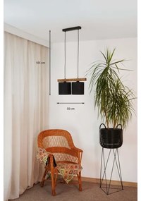 Brilagi - Csillár zsinóron FOREST 2xE27/15W/230V fenyő/fekete