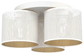 Luminex Felületre szerelhető csillár LOFT SHADE 3xE27/60W/230V fehér/arany LU5262