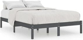 vidaXL szürke tömör fenyőfa ágykeret 200x200 cm