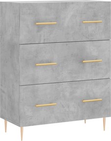 vidaXL betonszürke szerelt fa tálalószekrény 69,5 x 34 x 90 cm