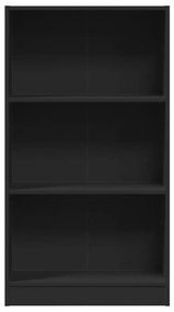 fekete szerelt fa könyvszekrény 60 x 24 x 109 cm