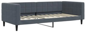 sötétszürke kihúzható bársony heverő matraccal 100 x 200 cm