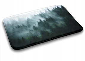 Divatos nedvszívó fürdőszobaszőnyeg Erdő Köd 75x45 cm